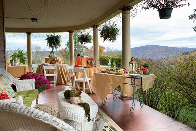 catskills wedding porch view